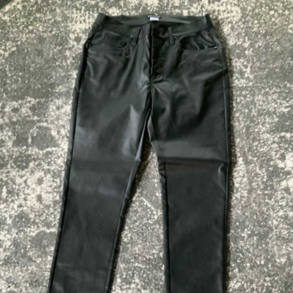 Venus Black Faux Leather pants